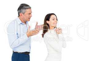 Couple arguing while standing