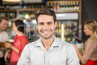 Young man smiling at camera