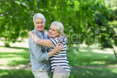 Senior couple dancing