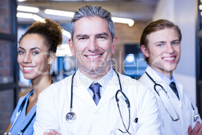 Portrait of medical team smiling at camera