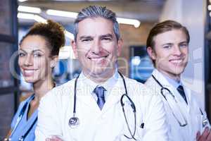 Portrait of medical team smiling at camera