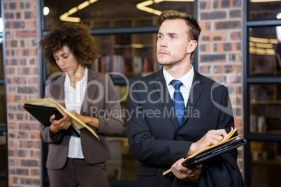 Lawyer looking at documents