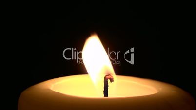 Flickering Single Candle