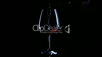 red wine pouring close up