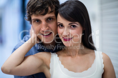 Portrait of couple in mall