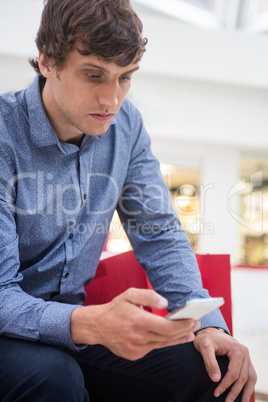 Man using mobile phon