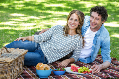 Couple having a picnic