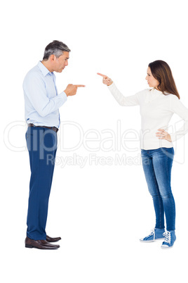 Couple arguing while standing