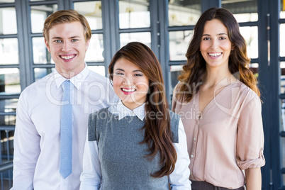 Confident business team in office