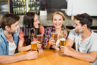 Friends drinking beer