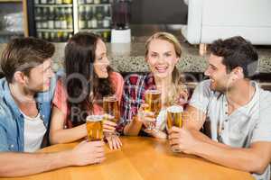 Friends drinking beer