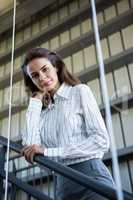 Businesswoman looking at camera
