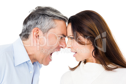 Angry couple arguing