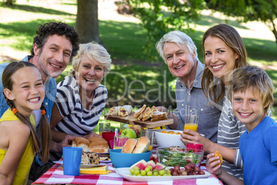 Family having a picnic