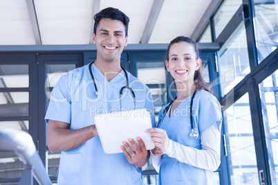 Medical team talking at the hospital