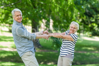 Senior couple dancing