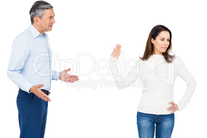 Couple arguing while standing