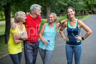 Marathon athletes posing