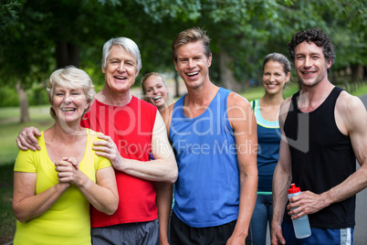 Marathon athletes posing