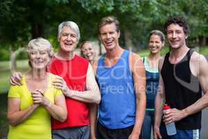 Marathon athletes posing