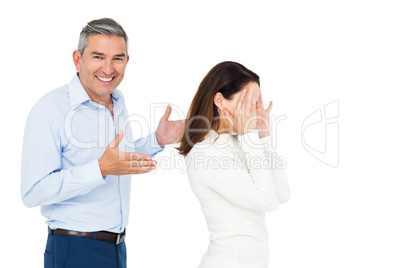 Couple arguing while standing