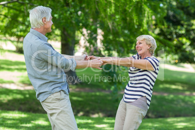 Senior couple dancing