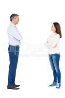 Couple arguing while standing