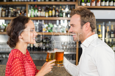 Couple smiling at each other