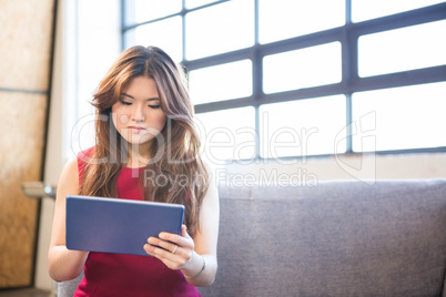 Businesswoman using digital tablet