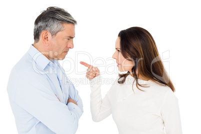 Angry couple arguing