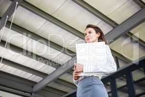 Young businesswoman in office