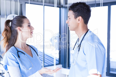 Doctors interacting with each other