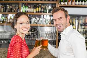 Couple smiling at camera