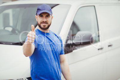 Man standing in front of his van