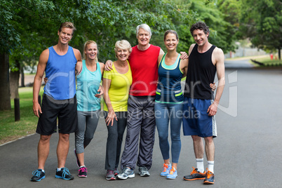 Marathon athletes posing