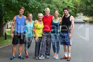 Marathon athletes posing