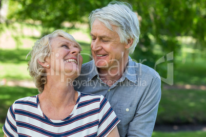 Senior couple embracing