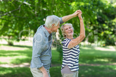 Senior couple dancing