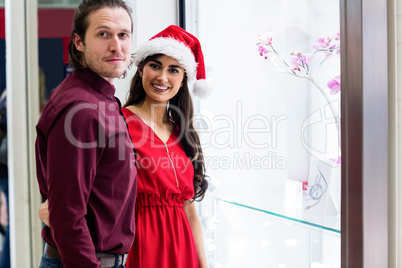 Portrait of couple in Christmas attire