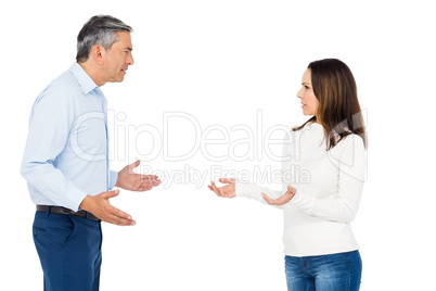 Couple arguing while standing