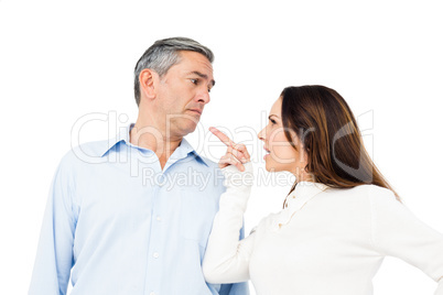 Angry couple arguing