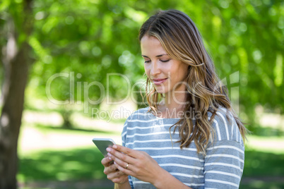 Woman using smartphone