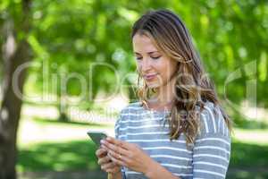 Woman using smartphone