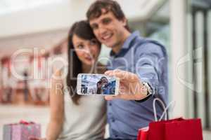 Happy couple taking a selfie