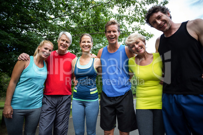 Marathon athletes posing