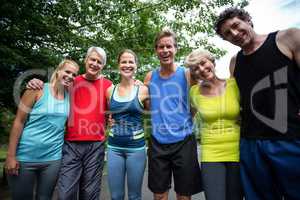 Marathon athletes posing