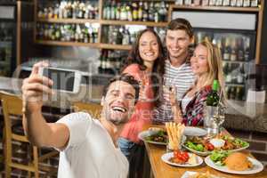 Friends taking a selfie