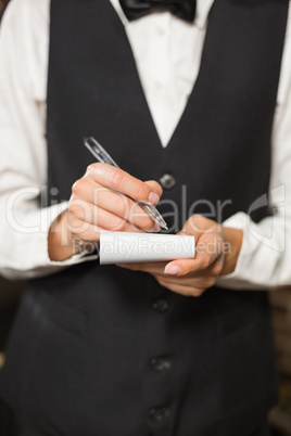 Bartender taking an order