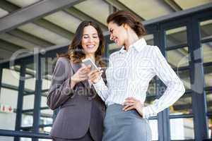 Beautiful young businesswomen in office