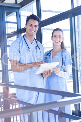 Medical team talking at the hospital